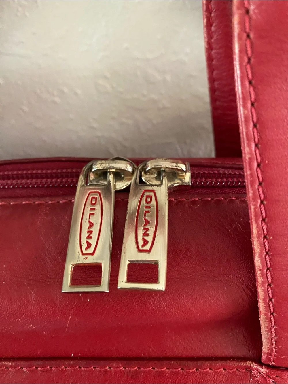 Women's Red Laptop Bag with Front Flap Pockets